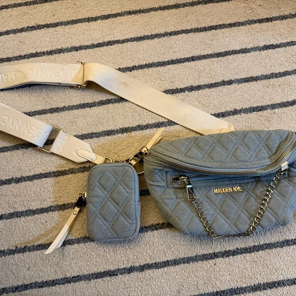 Steve Madden Handbags - Steve Madden Quilted Blue Crossbody Bag